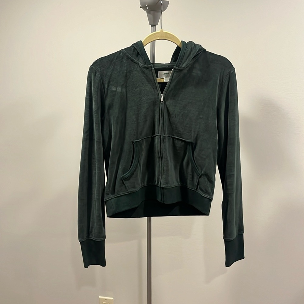 Velour Green zip up